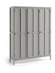 La Redoute Intérieurs Light Grey Eugenie Triple Wardrobe - Image 2 of 5