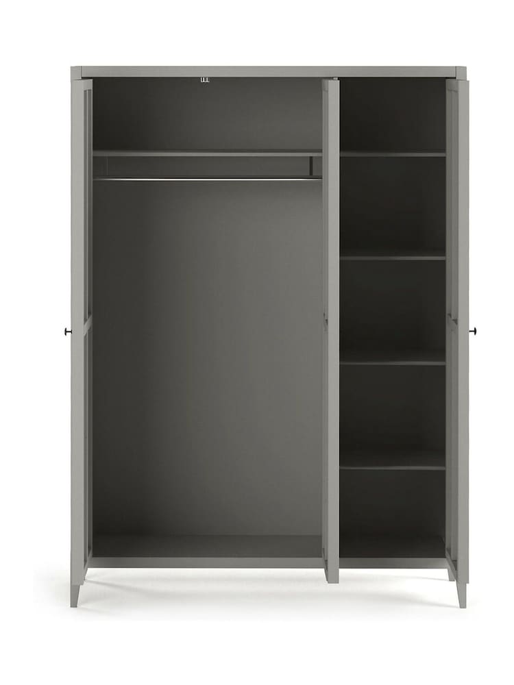 La Redoute Intérieurs Light Grey Eugenie Triple Wardrobe - Image 5 of 5
