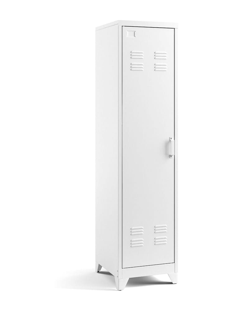 La Redoute Intérieurs White Hiba 1 Door Metal Locker - Image 2 of 5