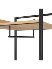 La Redoute Intérieurs Pine and Black Hiba Modular Wardrobe Unit with 3 Shelves  a Hang Rail - Image 3 of 4