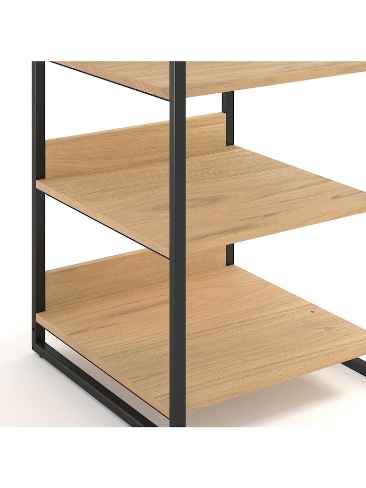 La Redoute Intérieurs Pine and Black Hiba Modular Wardrobe Unit with 3 Shelves  a Hang Rail - Image 4 of 4