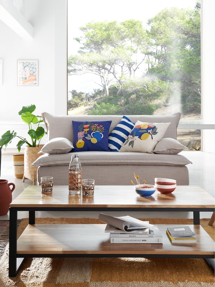 La Redoute Intérieurs Natural Hiba Oak And Metal Coffee Table - Image 1 of 4