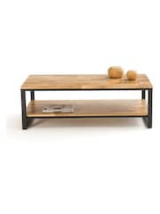La Redoute Intérieurs Natural Hiba Oak And Metal Coffee Table - Image 2 of 4