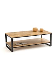 La Redoute Intérieurs Natural Hiba Oak And Metal Coffee Table - Image 3 of 4