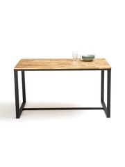 La Redoute Intérieurs Natural Hiba Oak & Steel 4 to 6 Seater Kitchen Table - Image 2 of 5