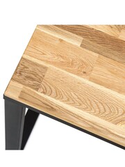 La Redoute Intérieurs Natural Hiba Oak & Steel 4 to 6 Seater Kitchen Table - Image 5 of 5