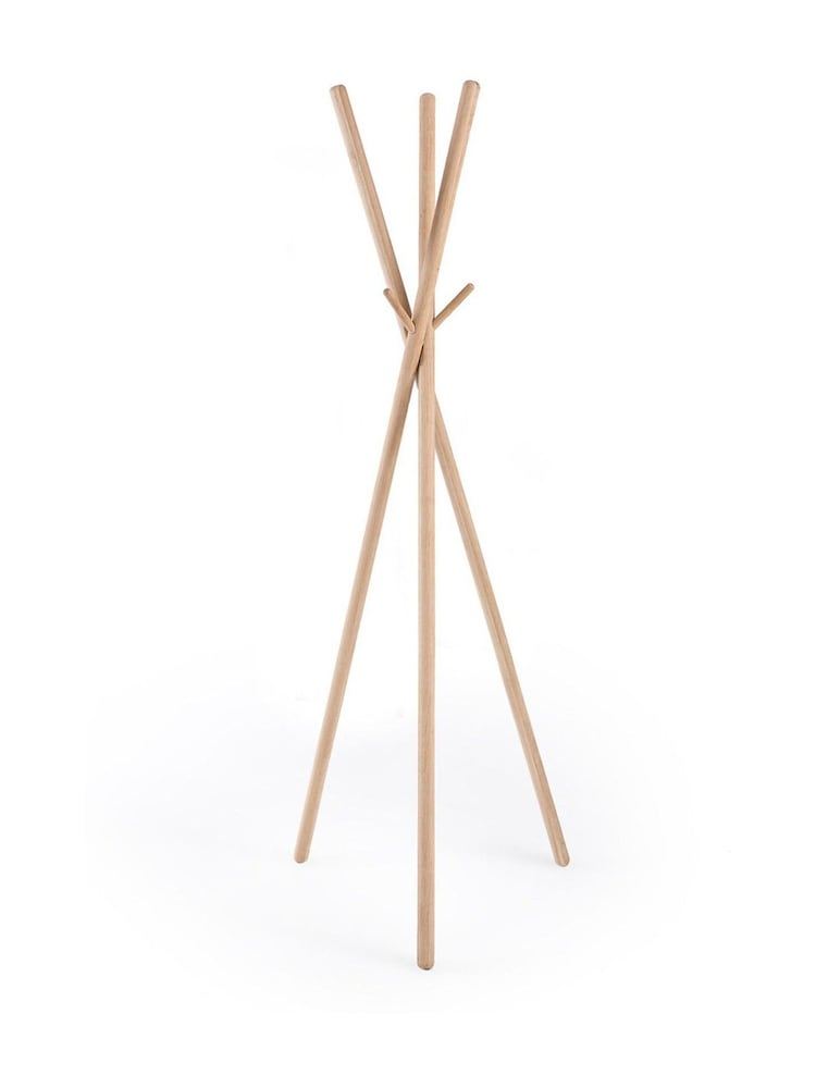 La Redoute Intérieurs Natural Compo Solid Oak Tripod Coat Rack - Image 1 of 3