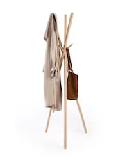 La Redoute Intérieurs Natural Compo Solid Oak Tripod Coat Rack - Image 2 of 3