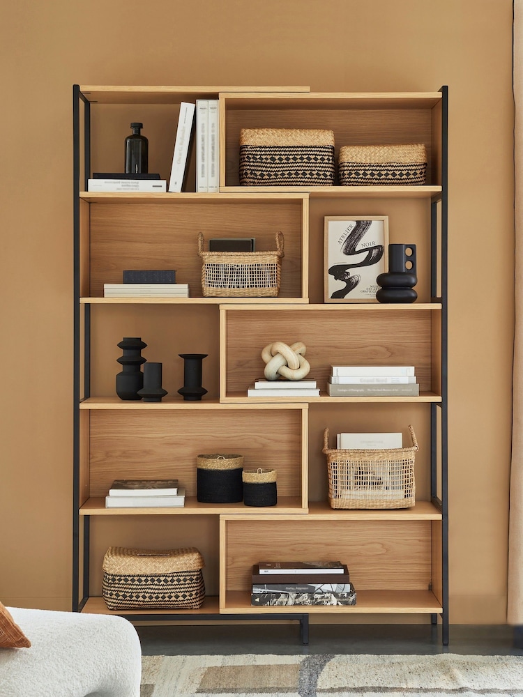 La Redoute Intérieurs Natural Volga Extendable Rotatable Metal  Oak Veneer She Unit - Image 1 of 6