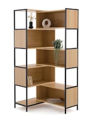 La Redoute Intérieurs Natural Volga Extendable Rotatable Metal  Oak Veneer She Unit - Image 3 of 6