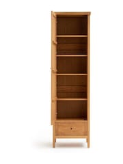La Redoute Intérieurs Natural Gabin Solid Pine & Rattan Single Wardrobe - Image 4 of 5