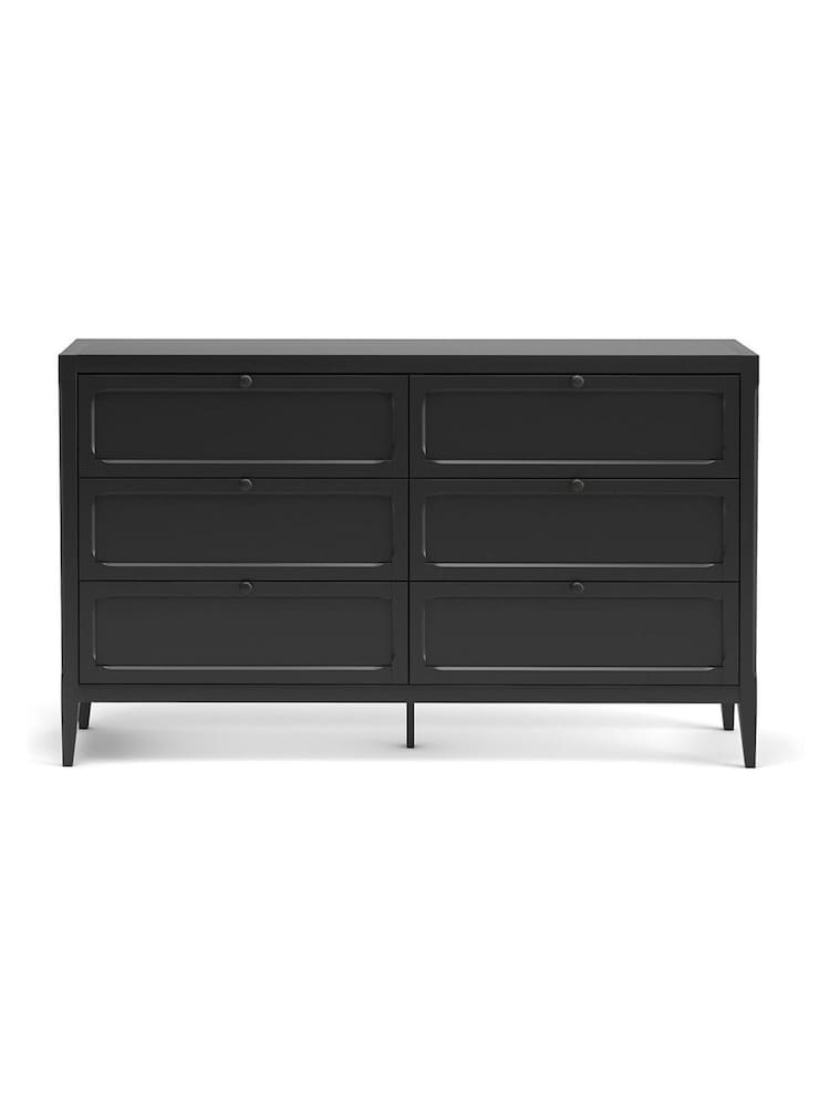 La Redoute Intérieurs Black Eugenie Chest of 6 Drawers - Image 1 of 5