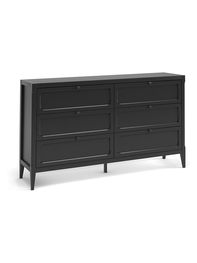 La Redoute Intérieurs Black Eugenie Chest of 6 Drawers - Image 2 of 5