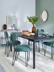 La Redoute Intérieurs Black Hiba Metal 6 Seater Dining Table - Image 1 of 4