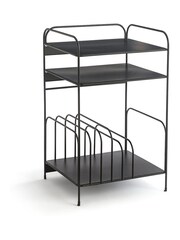 La Redoute Intérieurs Black Hiba Small Metal Vinyl Storage Unit - Image 2 of 6