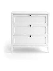 La Redoute Intérieurs White Eugenie Wooden Chest of 3 Drawers - Image 1 of 5