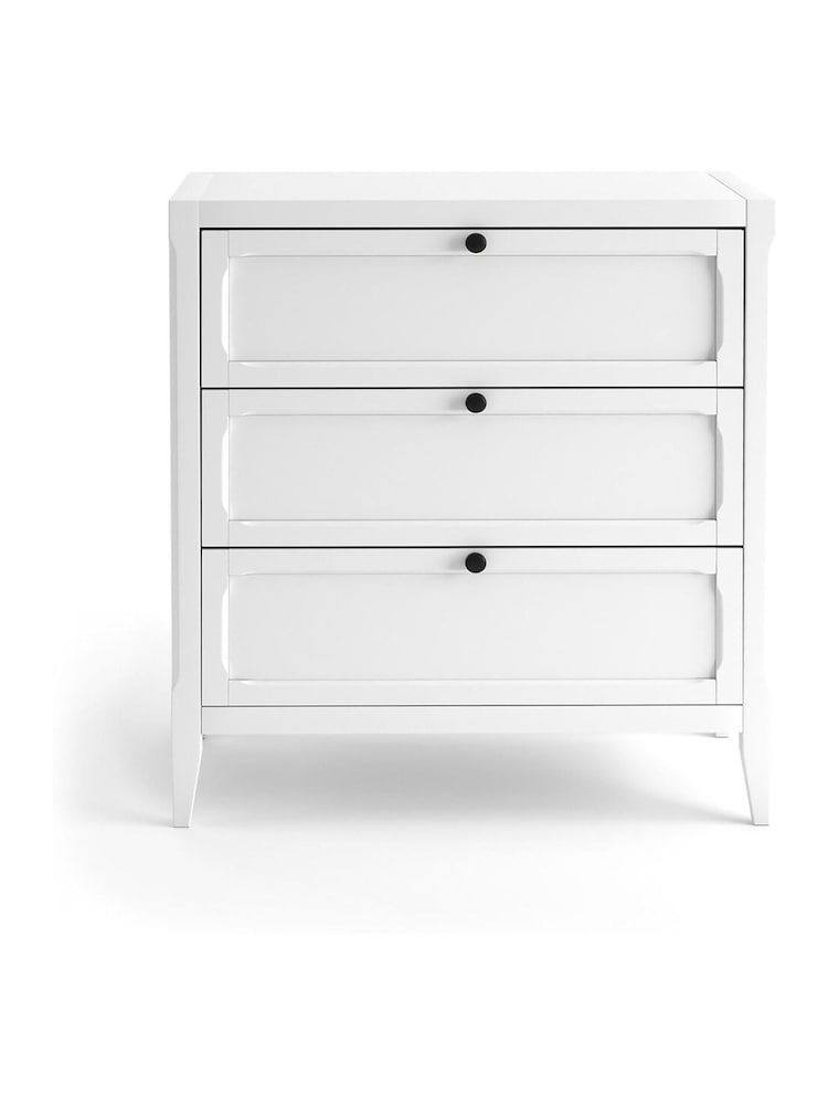 La Redoute Intérieurs White Eugenie Wooden Chest of 3 Drawers - Image 1 of 5