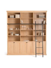 La Redoute Intérieurs Natural Gabin Pine Bookcase with Ladder - Image 2 of 6
