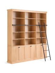 La Redoute Intérieurs Natural Gabin Pine Bookcase with Ladder - Image 4 of 6