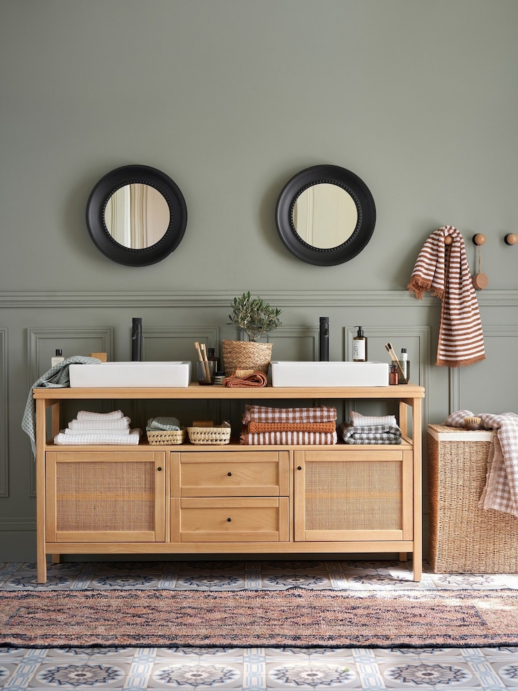 La Redoute Intérieurs Natural Gabin L160cm Double Sink Vanity Unit - Image 1 of 4