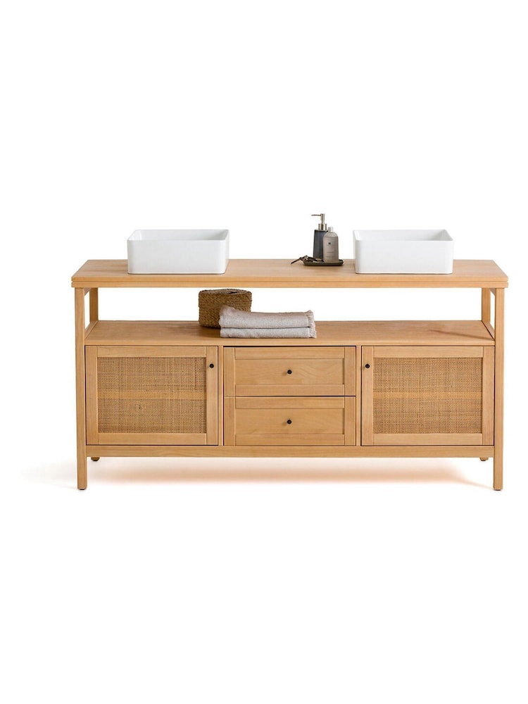 La Redoute Intérieurs Natural Gabin L160cm Double Sink Vanity Unit - Image 2 of 4