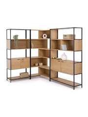 La Redoute Intérieurs Natural Volga Wood  Metal Shelving Unit with 2 Compartmen Doors - Image 5 of 5