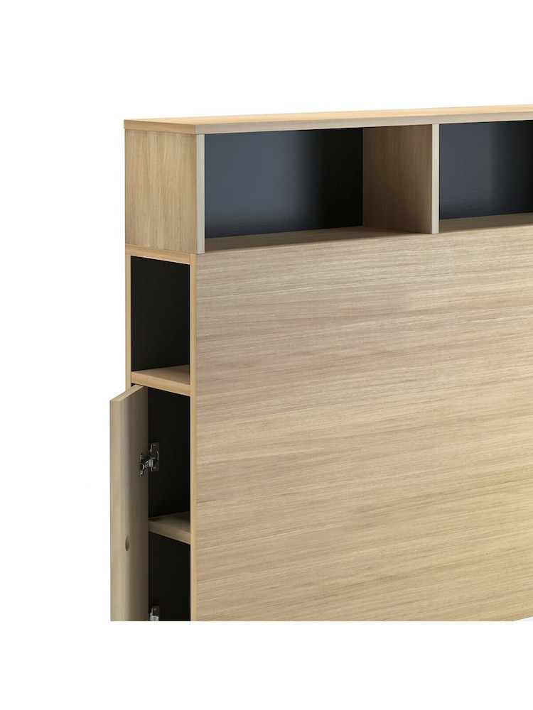 La Redoute Intérieurs Light Oak Wood Biface King Storage Headboard - Image 3 of 3