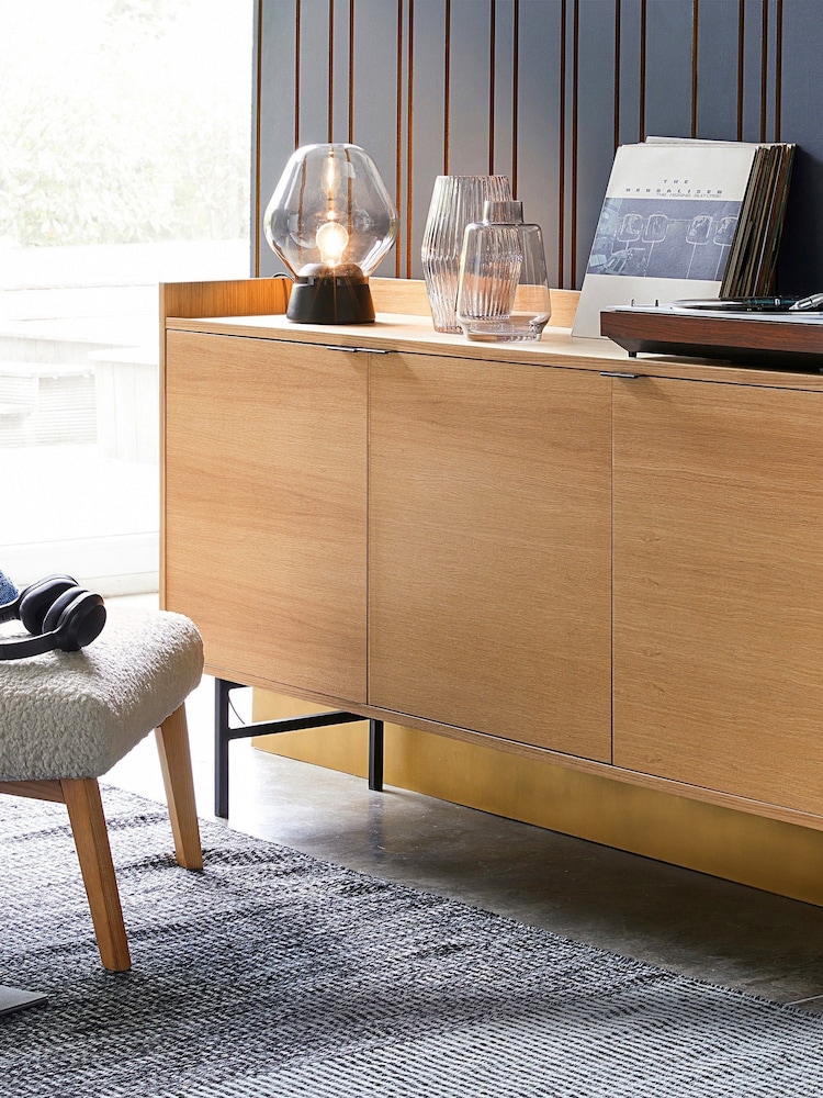 La Redoute Intérieurs Oak Volga 3-Door Sideboard - Image 1 of 5