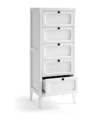 La Redoute Intérieurs White Eugenie 5-Drawer Tallboy - Image 3 of 4