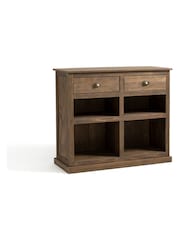 La Redoute Intérieurs Brown Lunja Solid Pine 2-Drawer Bar Cabinet - Image 1 of 5