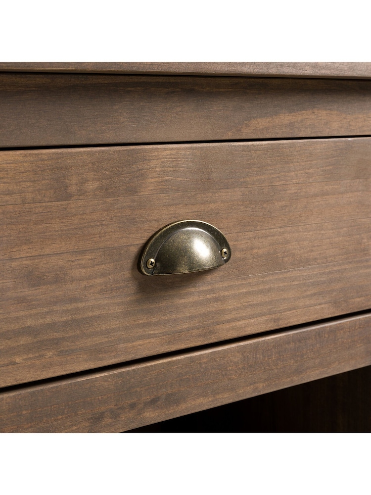 La Redoute Intérieurs Brown Lunja Solid Pine 2-Drawer Bar Cabinet - Image 5 of 5