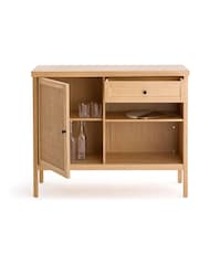 La Redoute Intérieurs Natural Gabin Pine and Rattan Bar Unit - Image 2 of 6