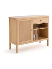 La Redoute Intérieurs Natural Gabin Pine and Rattan Bar Unit - Image 3 of 6