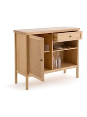 La Redoute Intérieurs Natural Gabin Pine and Rattan Bar Unit - Image 4 of 6