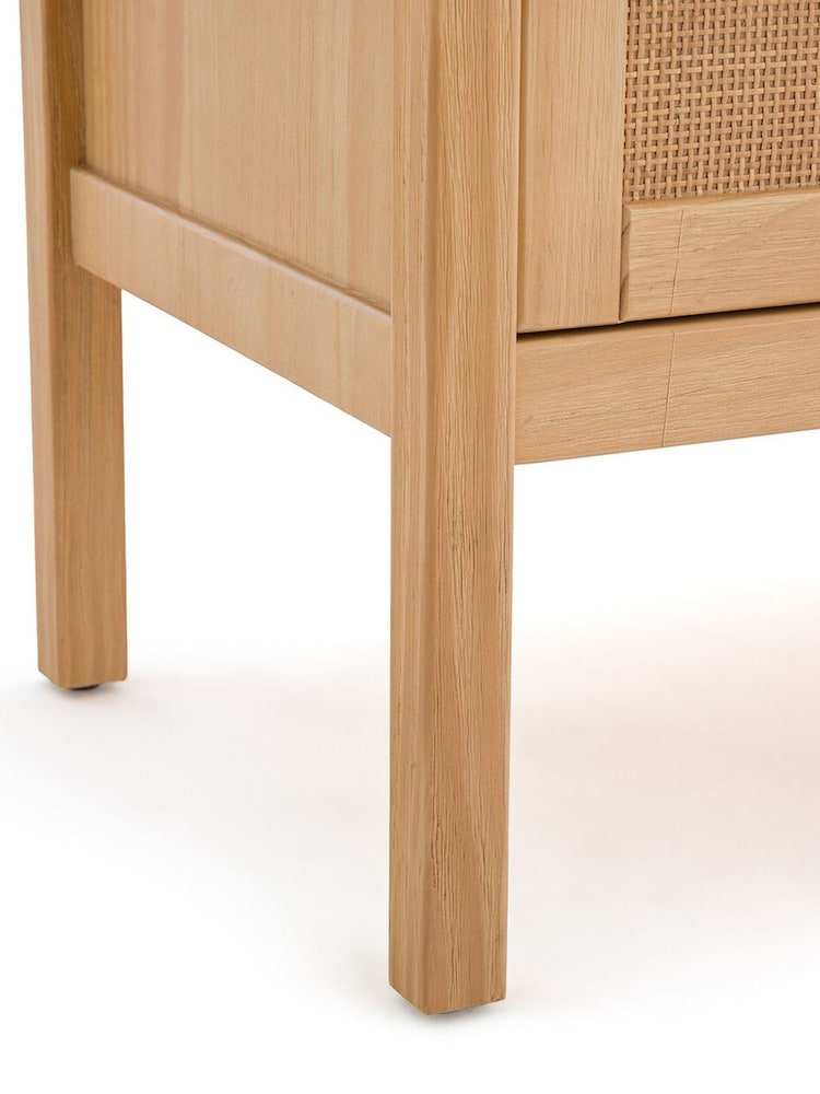 La Redoute Intérieurs Natural Gabin Pine and Rattan Bar Unit - Image 6 of 6