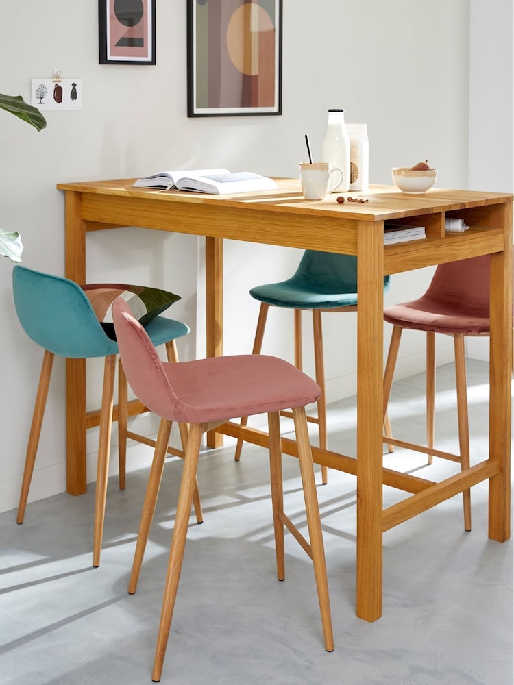 La Redoute Intérieurs Oak Adelita 4 Seater High Bar Table - Image 1 of 6