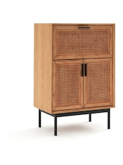 La Redoute Intérieurs Oak Waska Oak & Cane Bar Cabinet - Image 4 of 6