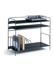 La Redoute Intérieurs Black Hiba Metal Vinyl Records Storage Unit - Image 2 of 5