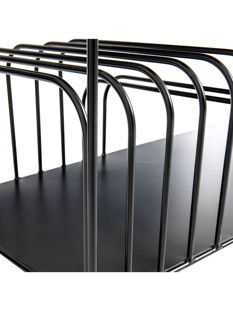 La Redoute Intérieurs Black Hiba Metal Vinyl Records Storage Unit - Image 5 of 5