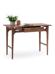 La Redoute Intérieurs Walnut Larsen Vintage Desk with 1 Drawer - Image 4 of 6
