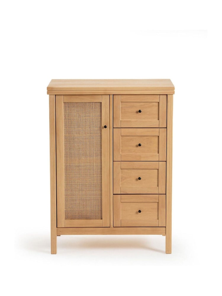 La Redoute Intérieurs Natural Gabin Dresser 1 Cupboard And 4 Drawers Set - Image 1 of 5