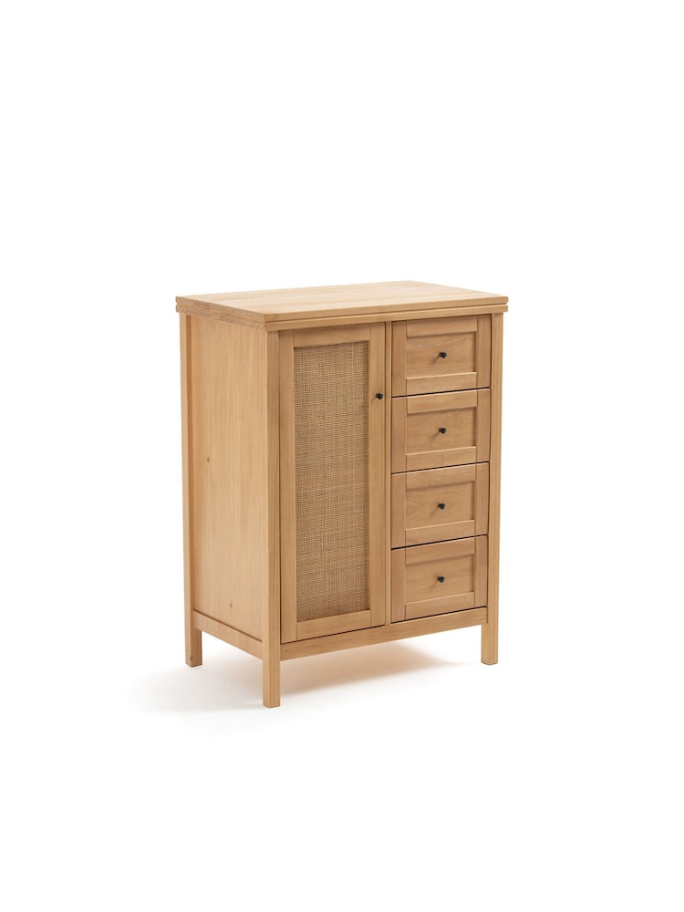 La Redoute Intérieurs Natural Gabin Dresser 1 Cupboard And 4 Drawers Set - Image 2 of 5