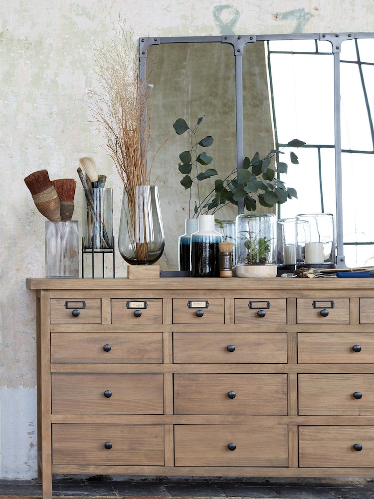 La Redoute Intérieurs Brown Lunja Sideboard Cabinet, 15 Drawers - Image 1 of 6