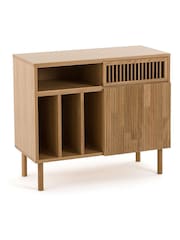 La Redoute Intérieurs Bilbao Solid Oak Vinyl Cabinet - Image 2 of 6