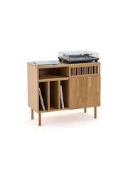 La Redoute Intérieurs Bilbao Solid Oak Vinyl Cabinet - Image 3 of 6