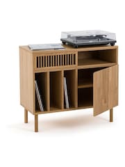 La Redoute Intérieurs Bilbao Solid Oak Vinyl Cabinet - Image 4 of 6