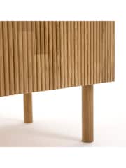 La Redoute Intérieurs Bilbao Solid Oak Vinyl Cabinet - Image 5 of 6