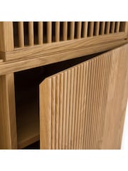 La Redoute Intérieurs Bilbao Solid Oak Vinyl Cabinet - Image 6 of 6