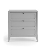 La Redoute Intérieurs Light Grey Eugenie Wooden Chest of 3 Drawers - Image 1 of 5