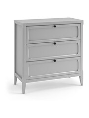 La Redoute Intérieurs Light Grey Eugenie Wooden Chest of 3 Drawers - Image 2 of 5